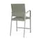 Lesro Newport Hip Chair Metal Frame, Silver, OH Eucalyptus Upholstery NP1161 - alternate 2